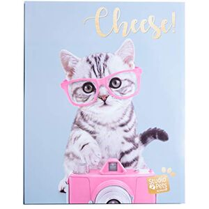 Grupo Erik Studio Pets Cat Tabby Photo Album 8x5 Photo Album - 13x20 cm Family Photo Album 48 Pockets Gifts For Cat Lovers Photo Books For Memories Photo Album Slip In