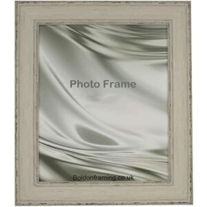 Boldon Picture Framing Boldon Framing Cornwall Range Vintage Antique Style Distressed Picture Frames For Wall Art & Picture Display, Antique Cream, 8x6"