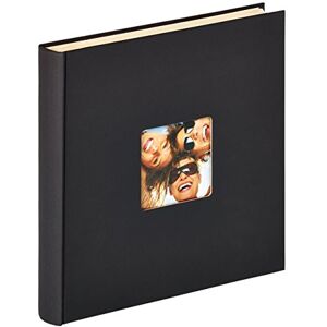 walther Design Photo Album Black 33 x 34 cm self-Adhesive Album with Punched Cover, Fun SK-110-B