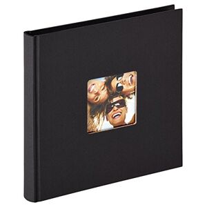 walther Design Photo Album Black 18 x 18 cm with Cover Cut-Out, Fun FA-199-B