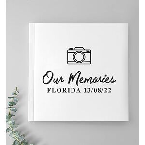 Sticky Art UK Personalised Photo Album Sticker - Our Memories Book Decal - DIY Photo Album With Custom Text, Picture Book, Trip Photo Album, Keepsake