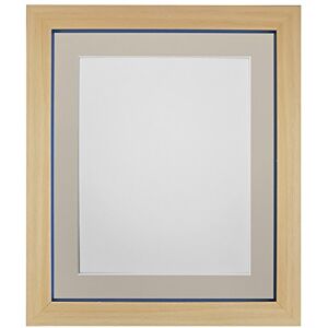 FRAMES BY POST Magnus Picture Photo Frame, Recycled Plastic, Beech/Cobalt Blue, 6 x 4, Image Size 4 x 3-Inch