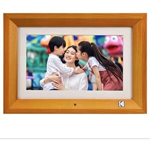 PRUJOY 10-inch Solid Wood Electronic Photo Album Display Digital Photo Frame Video Player Hanging On The Wall Horizontally and Vertically (wood)