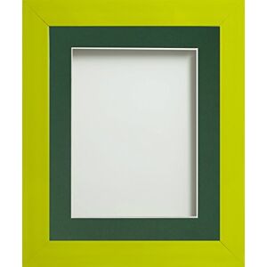 Frame Company Candy Range Lime Green Picture Photo Frames with Bottle Green Mount *Choice of Colours*