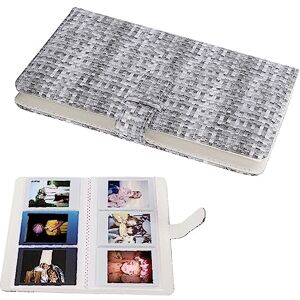 ASHATA Pockets Photo Album, Photo Album Waterproof PU Leather, 96pcs Capacity Photocard Book Album for 3in Photos, Cards, Movie Tickets, Business Cards, Etc