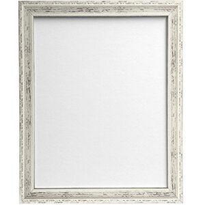 FRAMES BY POST AP-3025 Distressed White Picture Photo Frame A1 (Plastic Glass)