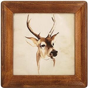 icheesday 8x8 Photo Frames, Rustic Wooden Square Picture Frame with Real Glass Front,Wall and Tabletop (20 x 20 cm)