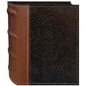 Pioneer Photo Albums NE4-100/BN 100-Pocket Scroll Embossed Sewn Leatherette 2-Tone Cover Photo Album, Brown