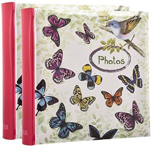 Arpan 2 x Travel/Holiday Destinations/Memory Photo/Picture Album with Memo Writing Area and Decorative Vintage/Text Design on Front to Fit 200 6 X 4'' / 15 x 10 cm Photos (Butterflies/Birds)