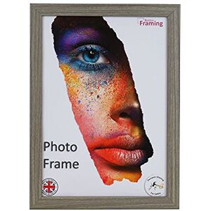 Boldon Framing Thin Modern Picture Frame in Black, White & Grey. Photo Frames to Display Art, Photos & Prints. Square & Rectangle Picture Frames. Grey, A5 (1 Pack)