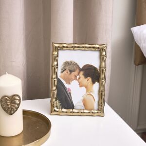 Gold Bamboo Photo Frame 5x7 Material: Metal, Glass