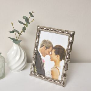 Silver Photo Frame Material: Metal, Glass
