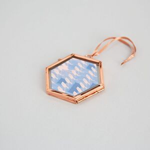 Paper high Alia Mini Glass Hexagon Hanging Photo Frame - Copper