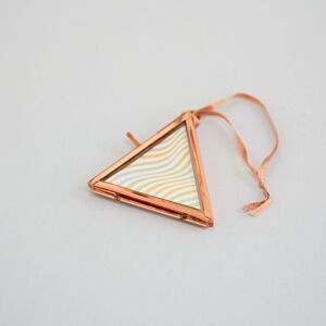 Paper high Alia Mini Triangular Glass Hanging Photo Frame - Copper