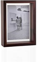 XLBoom Floating Box Picture Frame XLBoom Colour: Cheuk Wood, Size: 5" x 7"  - Size: 8" x 8"