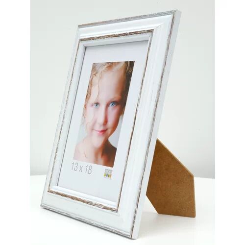 17 Stories Lowall Picture Frame 17 Stories Colour: White, Size: 50cm H x 35cm W x 1.5cm D  - Size: 63.2cm H x 43.2cm W x 1.5cm D