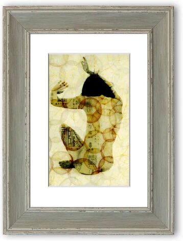 East Urban Home 'Tribal Tattoo Woman' - Picture Frame Graphic Art Print on Paper East Urban Home Size: 70cm H x 50cm W x 1cm D, Frame Option: Blue  - Size: 126cm H x 93cm W x 1cm D