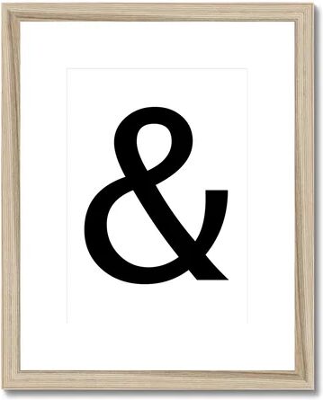 Brayden Studio 'Letters & Symbols : &' - Picture Frame Typographic Print on Paper Brayden Studio Size: 70 cm H x 45.7 cm W, Frame Option: Natural  - Size: Large