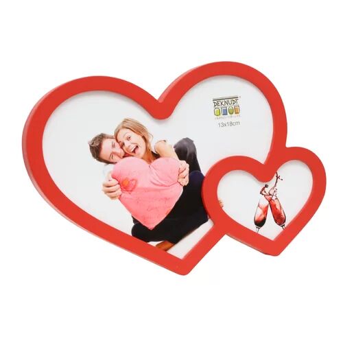 17 Stories Lyme Double Heart Picture Frame 17 Stories Colour: White  - Size: 35cm H x 35cm W x 1.6cm D