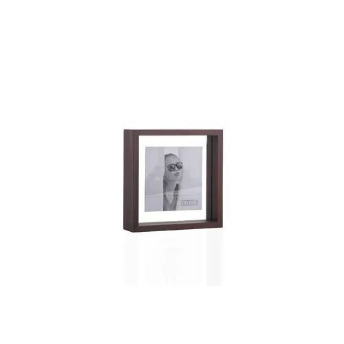 XLBoom Square Floating Box Picture Frame XLBoom Colour: Cheuk Wood, Size: 8" x 8"  - Size: 40cm H X 80cm W X 38cm D