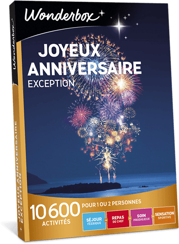 Wonderbox Coffret cadeau Joyeux anniversaire Exception - Wonderbox