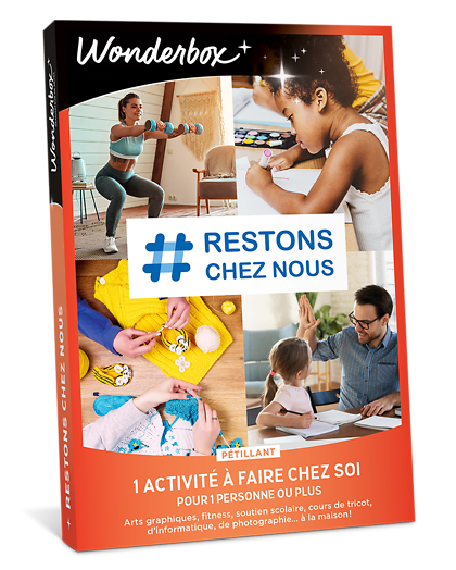 Wonderbox Coffret cadeau # Restons chez nous - pétillant - Wonderbox