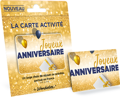 Wonderbox Coffret cadeau Carte JOYEUX ANNIVERSAIRE - Wonderbox