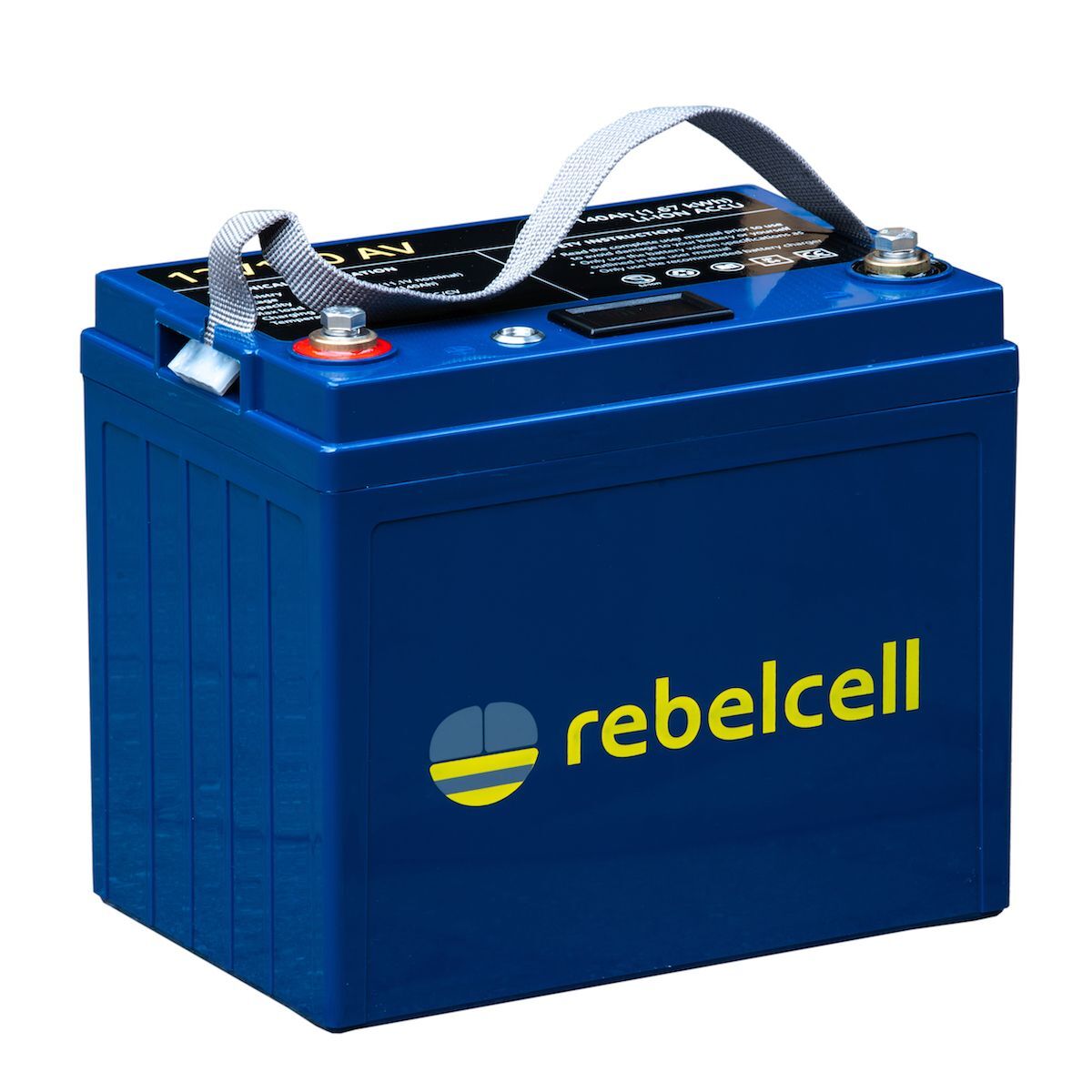 Rebelcell Li-Ion 12V/140A akku jännite/varausnäytöllä