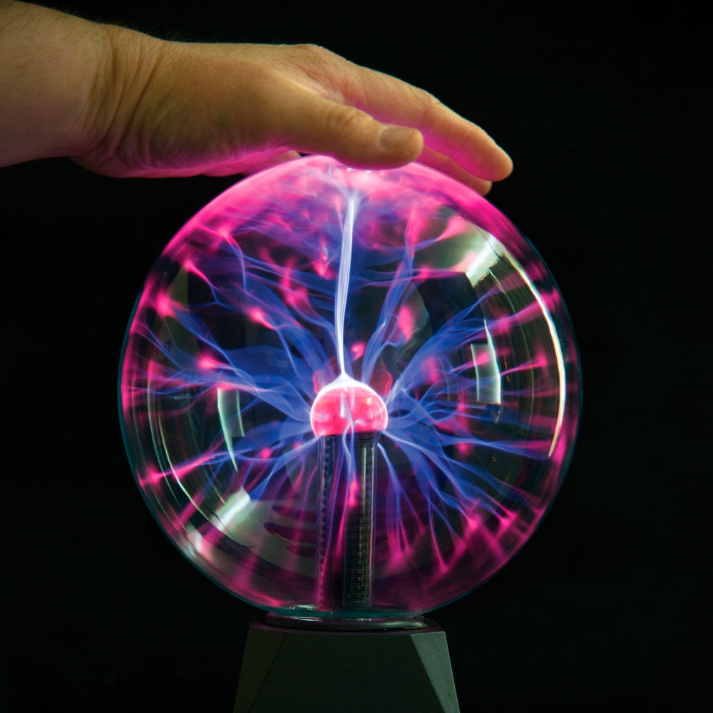 Plasma Ball - 15 cm stor kule Høyde 30 cm inkl. fot