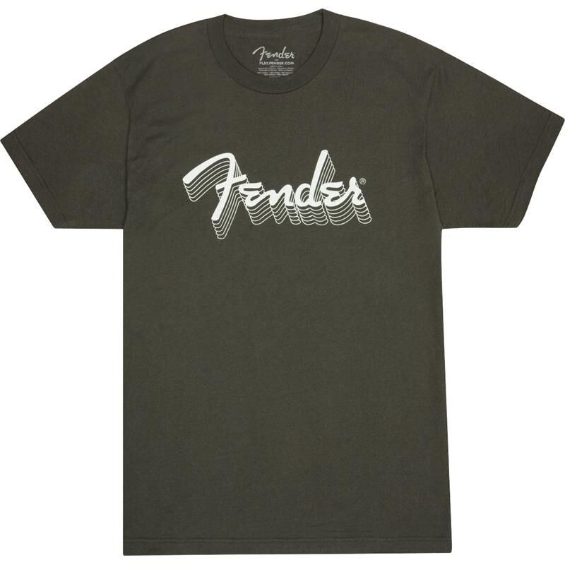 Fender Reflective Ink T-Shirt Charcoal, Xxl