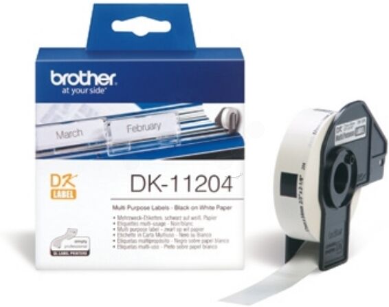 Brother Original Brother P-Touch QL 1060 N Etiketten (DK-11204) 17mm x 54mm, Inhalt: 400 - ersetzt Labels DK11204 für Brother P-Touch QL 1060N