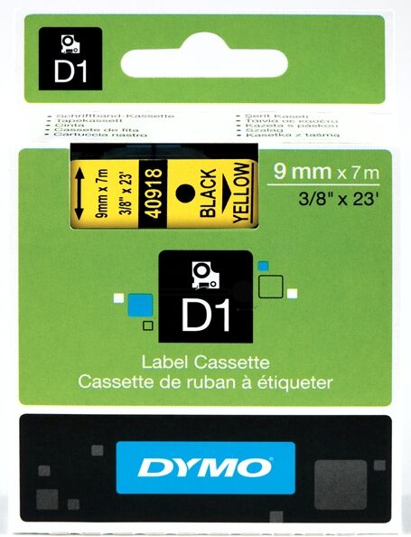 Dymo Original Dymo Labelwriter 400 Duo Etiketten (S0720730 / 40918) multicolor 9mm x 7m - ersetzt Labels S0720730 / 40918 für Dymo Labelwriter 400Duo