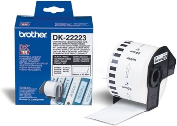 Brother Original Brother DK-22223 Etiketten weiß 50mm x 30,48m - ersetzt Brother DK22223 Labels