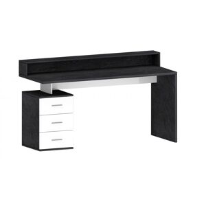 INOSIGN Schreibtisch »NEW SELINA«, mit Schreibtischaufsatz, hochwertiges... schiefer/weiss hochglanz Größe