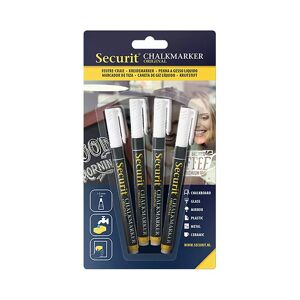 Securit - Kreidemarker Set, 22.5x12.5x1.6cm, Weiss