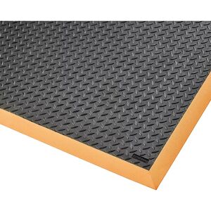 NOTRAX Anti-Ermüdungsmatte Cushion Flex®, LxB 2100 x 910 mm, schwarz / orange