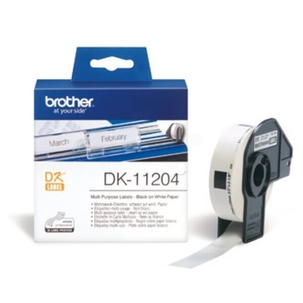 Brother Original Brother P-Touch QL 720 NW Etiketten (DK-11204) 17mm x 54mm, Inhalt: 400 - ersetzt Labels DK11204 für Brother P-Touch QL 720NW