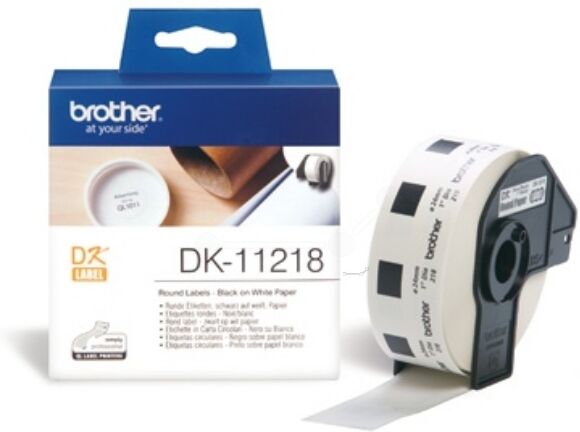 Brother Original Brother P-Touch QL 500 Etiketten (DK-11218) 24mm, Inhalt: 1000 - ersetzt Labels DK11218 für Brother P-Touch QL500