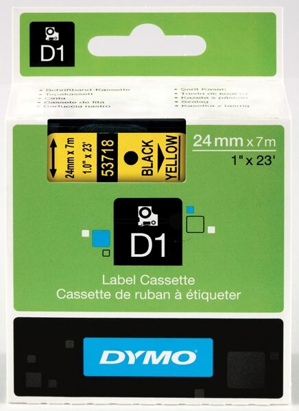 Dymo Original Dymo 53718 / S0720980 Etiketten multicolor 24mm x 7m - ersetzt Dymo 53718 / S0720980 Labels