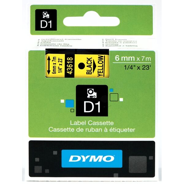 Dymo Original Dymo Labelmanager PnP Etiketten (S0720790 / 43618) multicolor 6mm x 7m - ersetzt Labels S0720790 / 43618 für Dymo LabelmanagerPnP