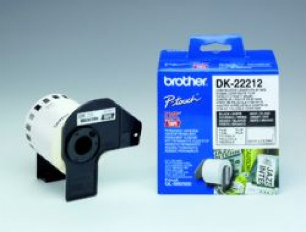 Brother Endlos-Etikett (Film) DK-22212, Schriftband 62 mm, Weiss