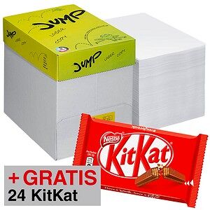 AKTION: JUMP Kopierpapier COPY/LASER DIN A4 80 g/qm 2x 2.500 Blatt + GRATIS KitKat Schokoriegel 24 St.