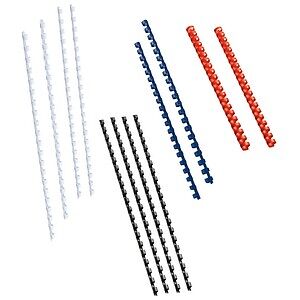 12 RENZ Kunststoffbinderücken-Set farbsortiert für 30, 50, 70, 90 Blatt