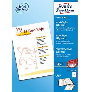 AVERY Zweckform Fotopapier 2576-150 DIN A4 matt 120 g/qm 150 Blatt