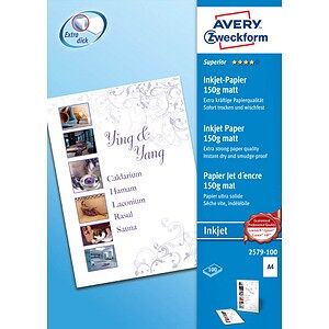 AVERY Zweckform Fotopapier 2579-100 DIN A4 matt 150 g/qm 100 Blatt