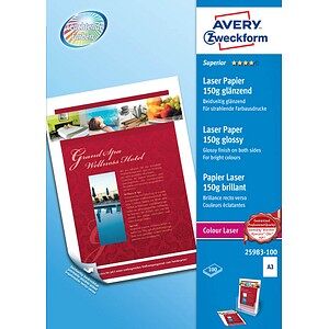 AVERY Zweckform Fotopapier 25983-100 DIN A3 glänzend 150 g/qm 100 Blatt