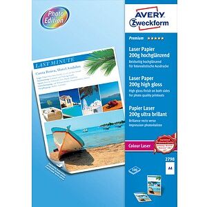 AVERY Zweckform Fotopapier 2798 DIN A4 hochglänzend 200 g/qm 100 Blatt