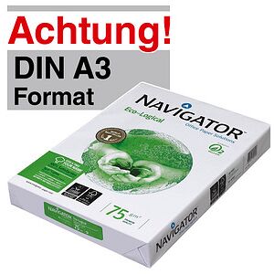 NAVIGATOR Kopierpapier Eco-Logical DIN A3 75 g/qm 500 Blatt