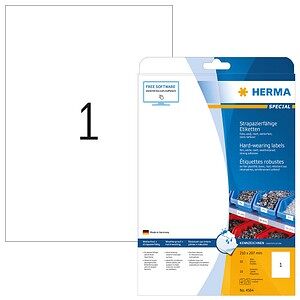 10 HERMA wetterfeste Folienetiketten 4584 weiß 210,0 x 297,0 mm