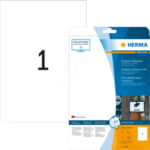 HERMA 9500 - Folien-Etiketten, wetterfest, 210 x 297 mm, 10 Stück, weiß